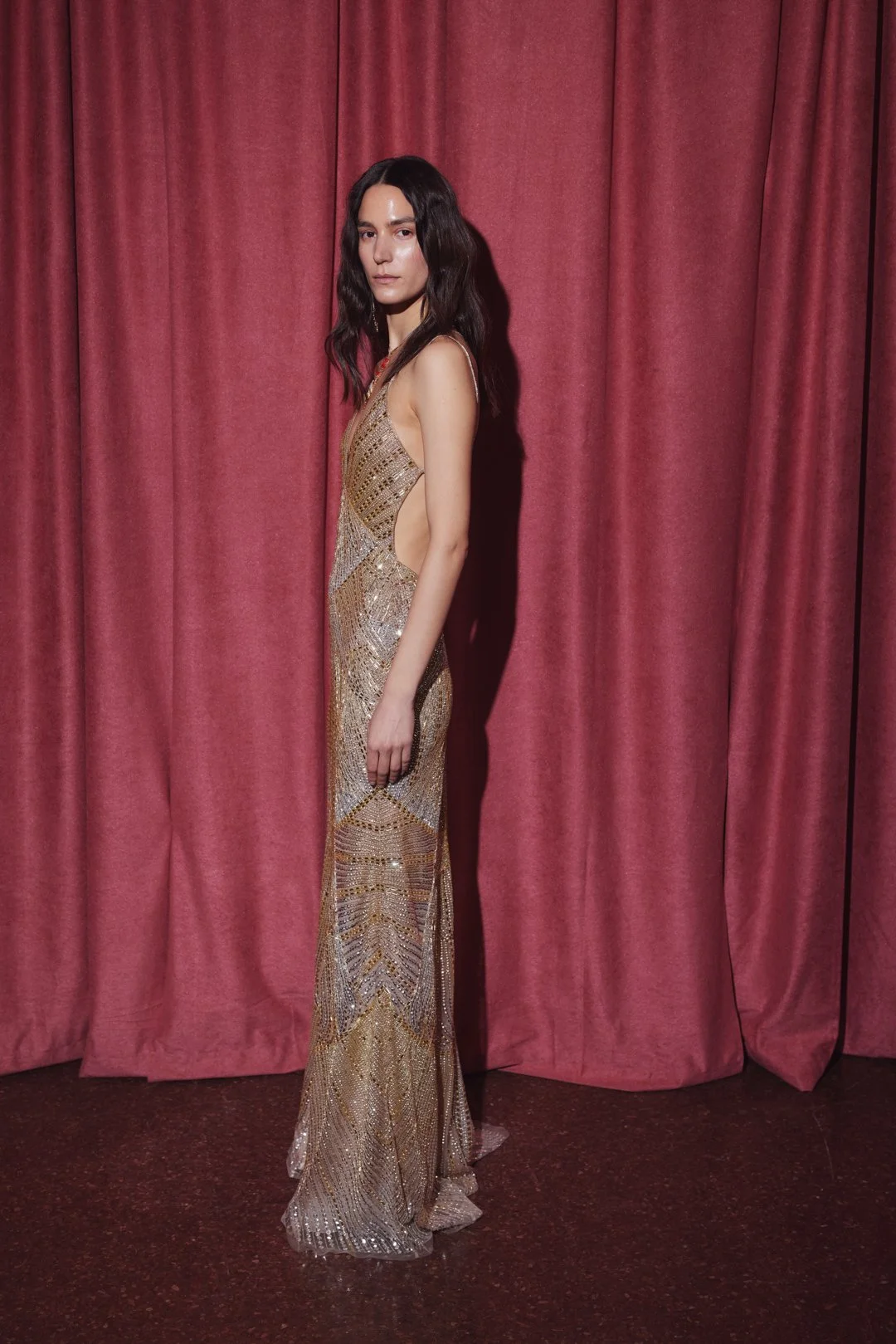 ギンガムテディーセクシークチュール CHAMPAGNE DECO DEVIUM SIRENÉ DRESS — CUCCULELLI SHAHEEN